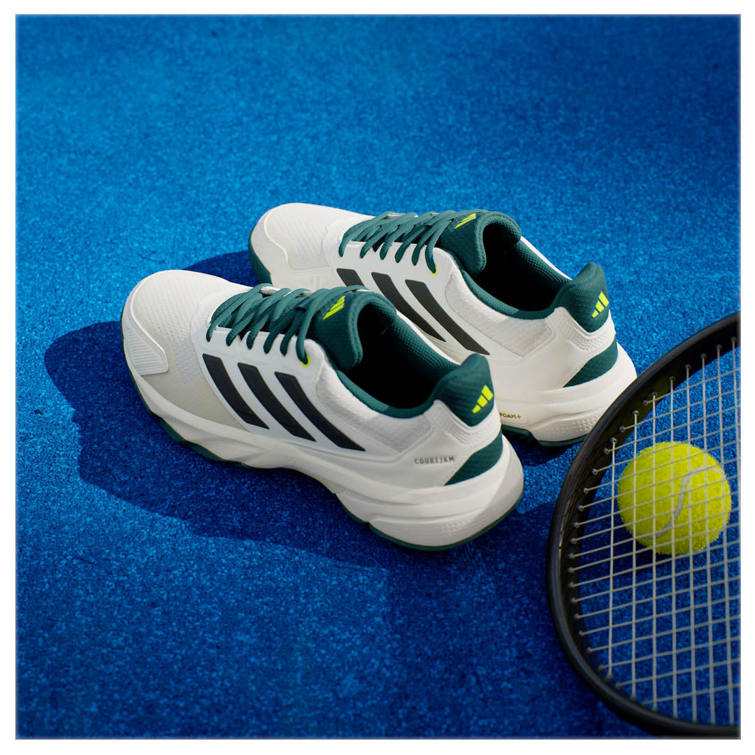 adidas Men's CourtJam Control 3 - Off White/Aurora Ivy – Merchant