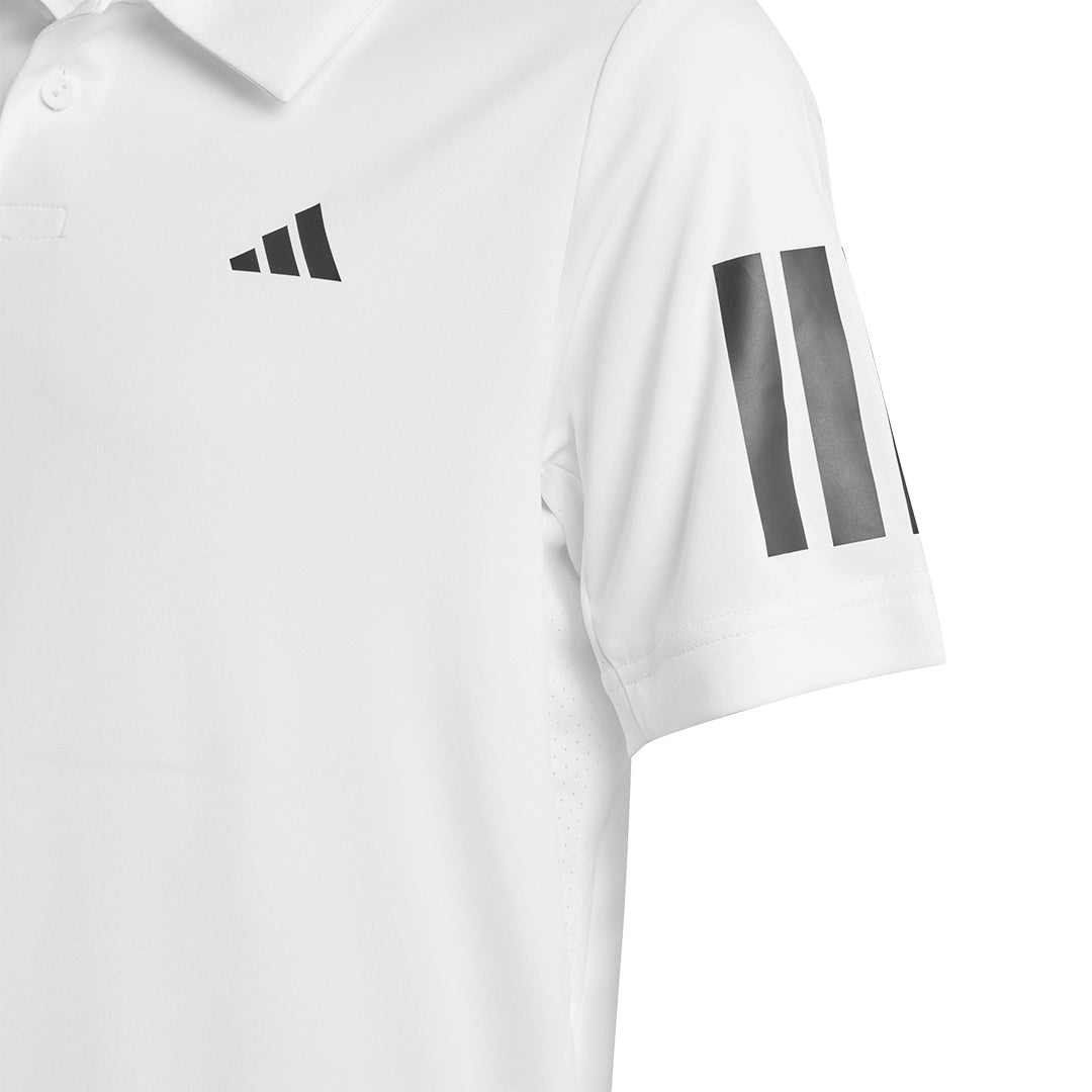 adidas Boys Club 3-Stripe Polo - White