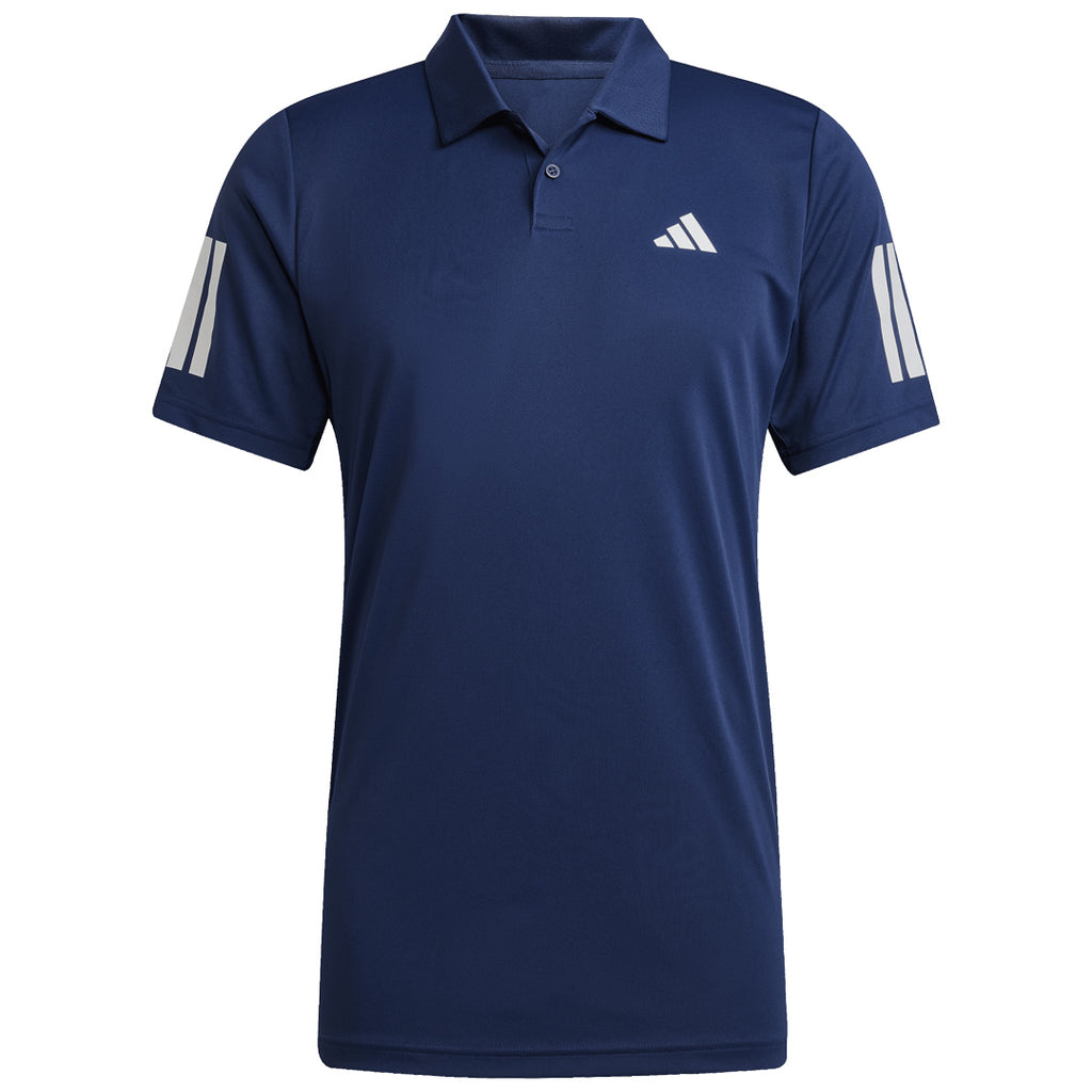 adidas Men's Club 3 Stripe Polo - Dark Blue