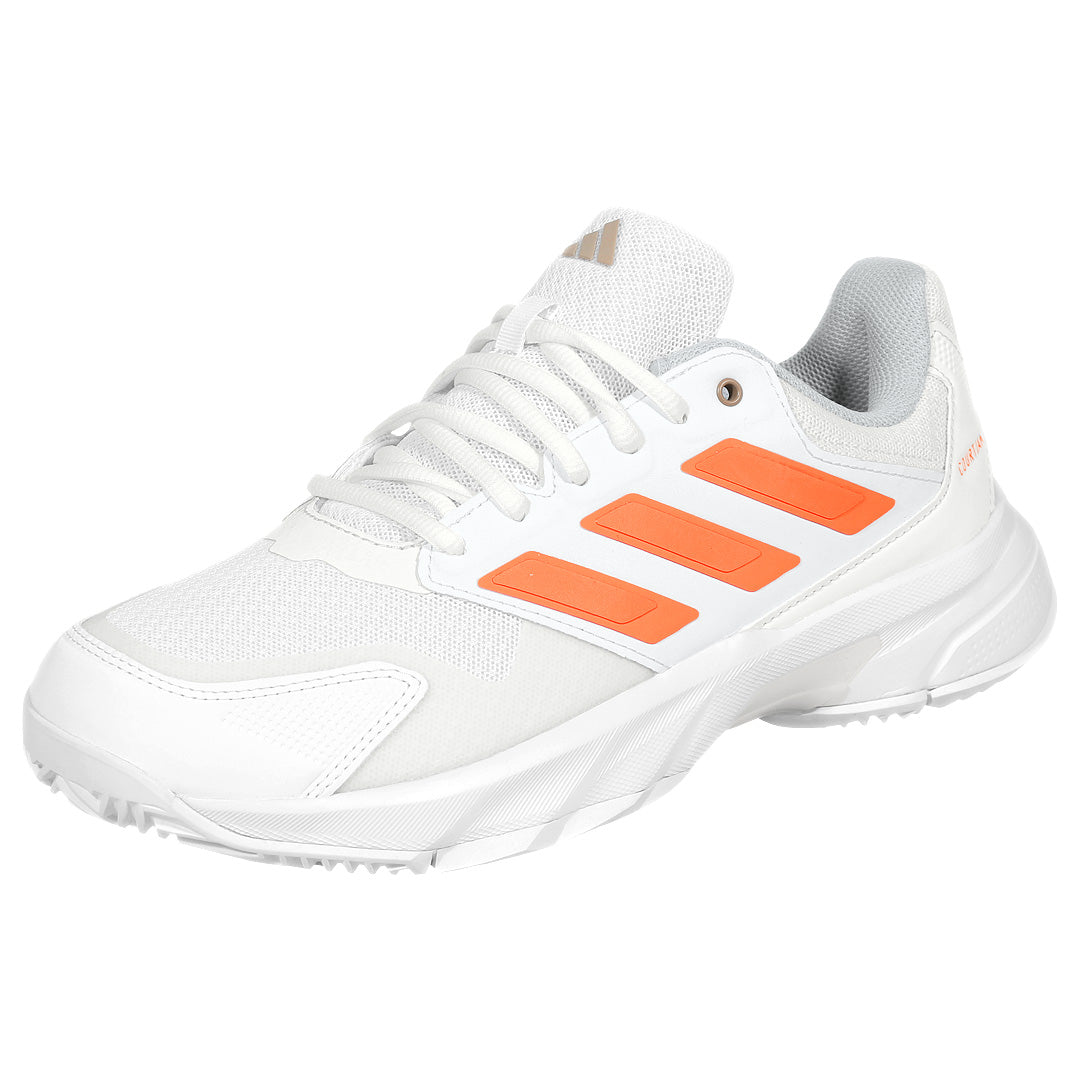adidas Women's CourtJam Control 3 - Cloud White/Beam Orange
