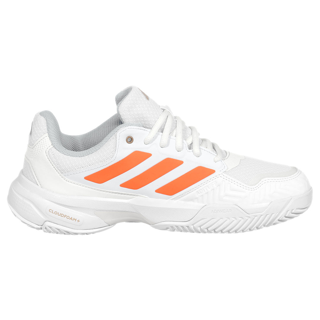 adidas Women's CourtJam Control 3 - Cloud White/Beam Orange