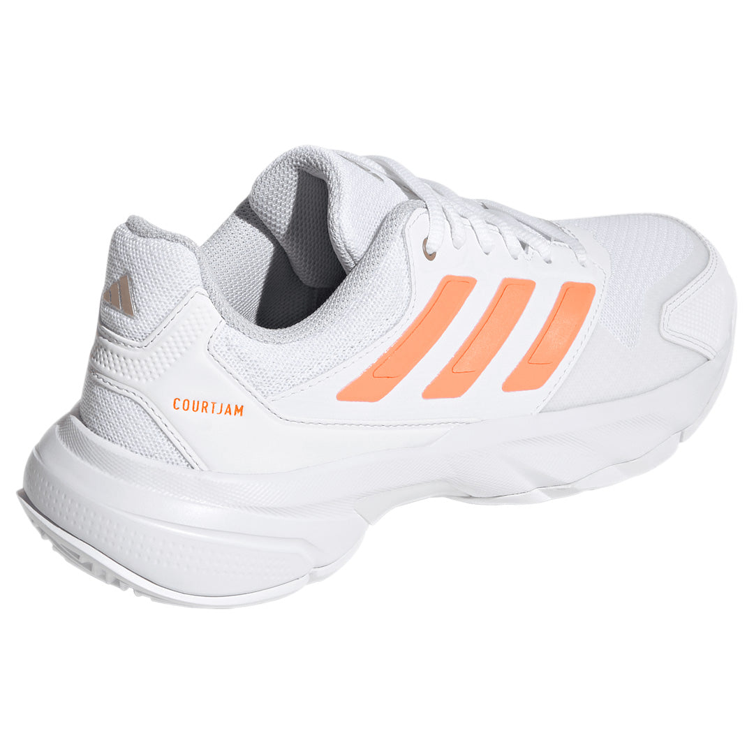 adidas Women's CourtJam Control 3 - Cloud White/Beam Orange