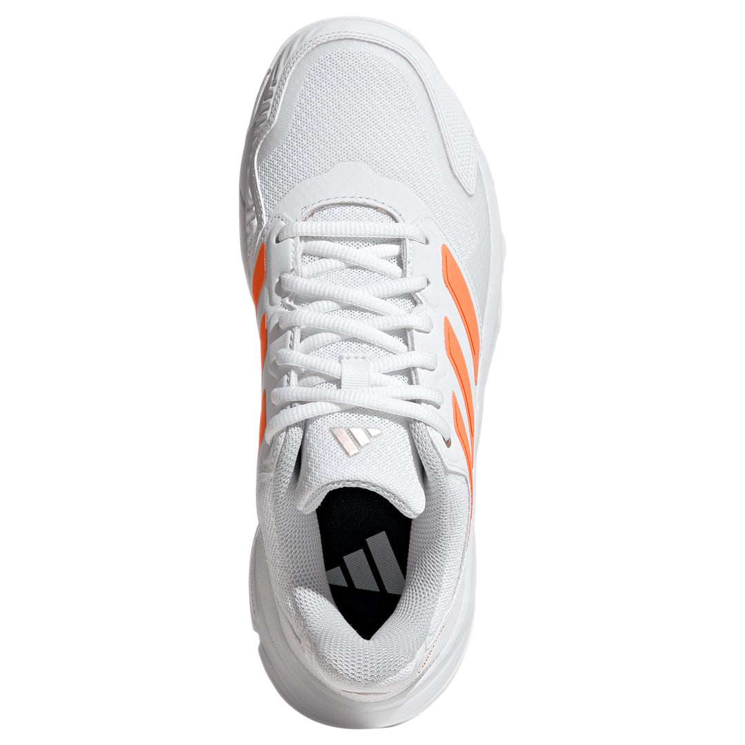 adidas Women's CourtJam Control 3 - Cloud White/Beam Orange