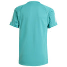adidas Boys Club 3 Stripe Tee - Power Teal