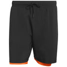 adidas Men's Club 2-In-1 Short - Black/Orange