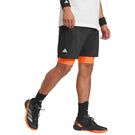 adidas Men's Club 2-In-1 Short - Black/Orange
