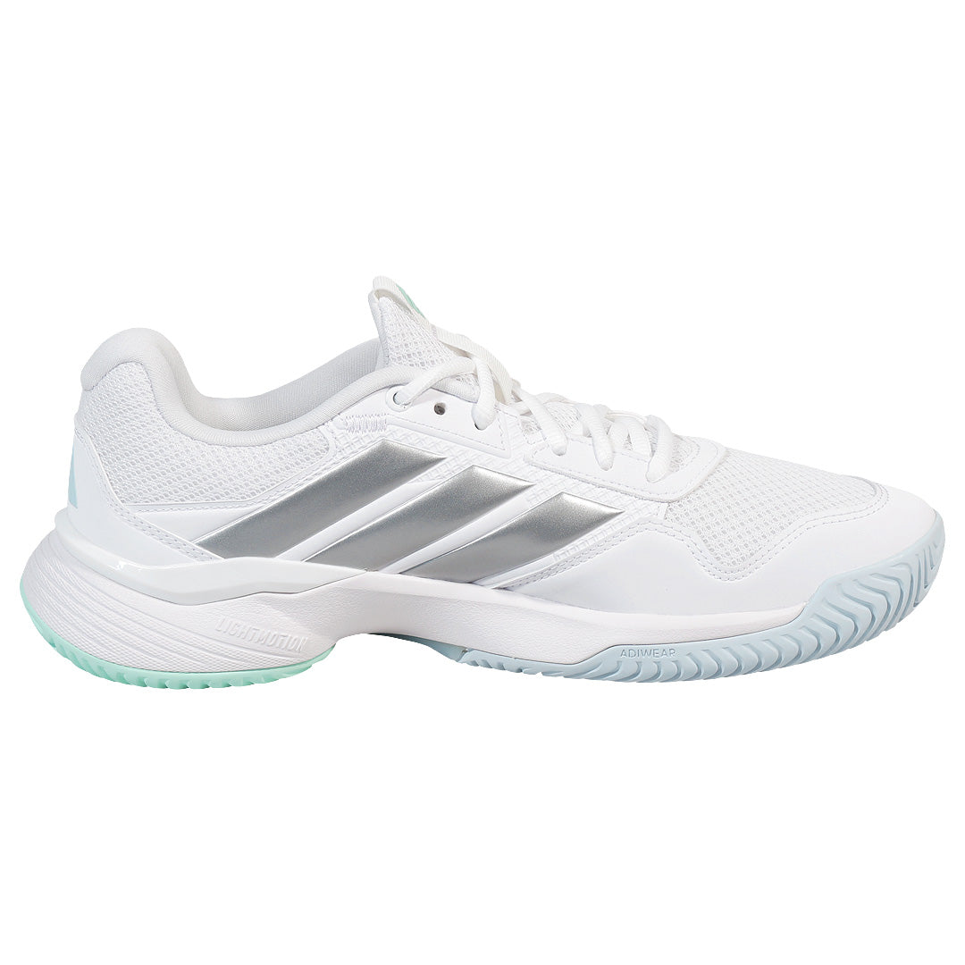 adidas Women's GameCourt 3 - Cloud White/Silver Metallic