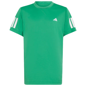 adidas Boys Club 3 Stripe Tee - Semi Court Green