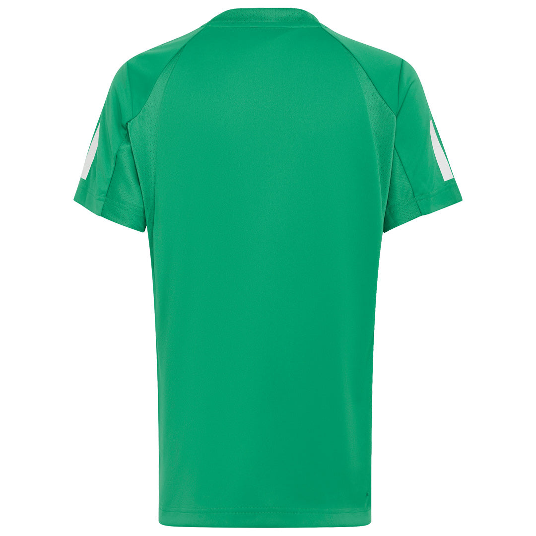 adidas Boys Club 3 Stripe Tee - Semi Court Green