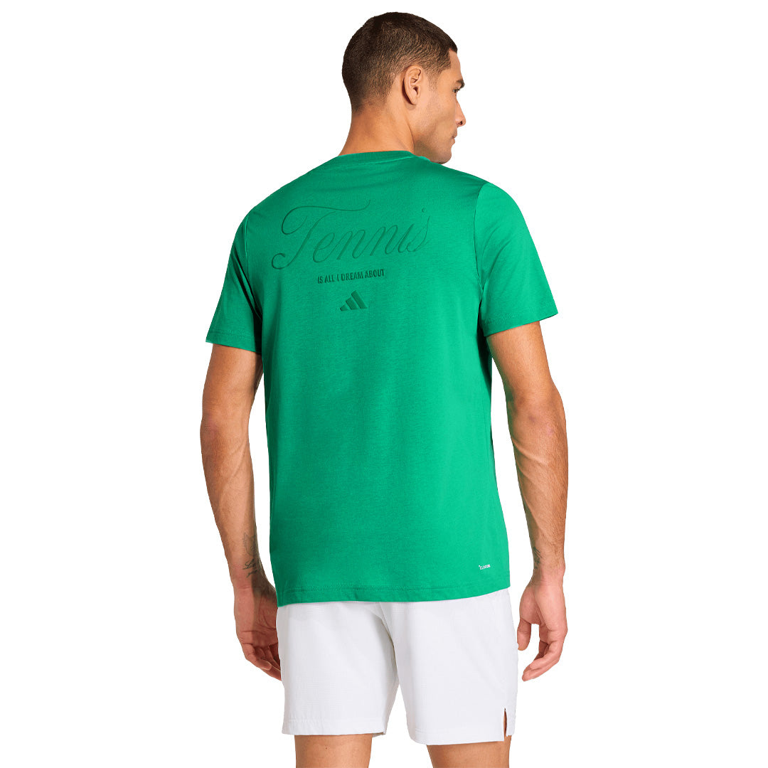 adidas Men's Graphic Tennis Tee - Court Green