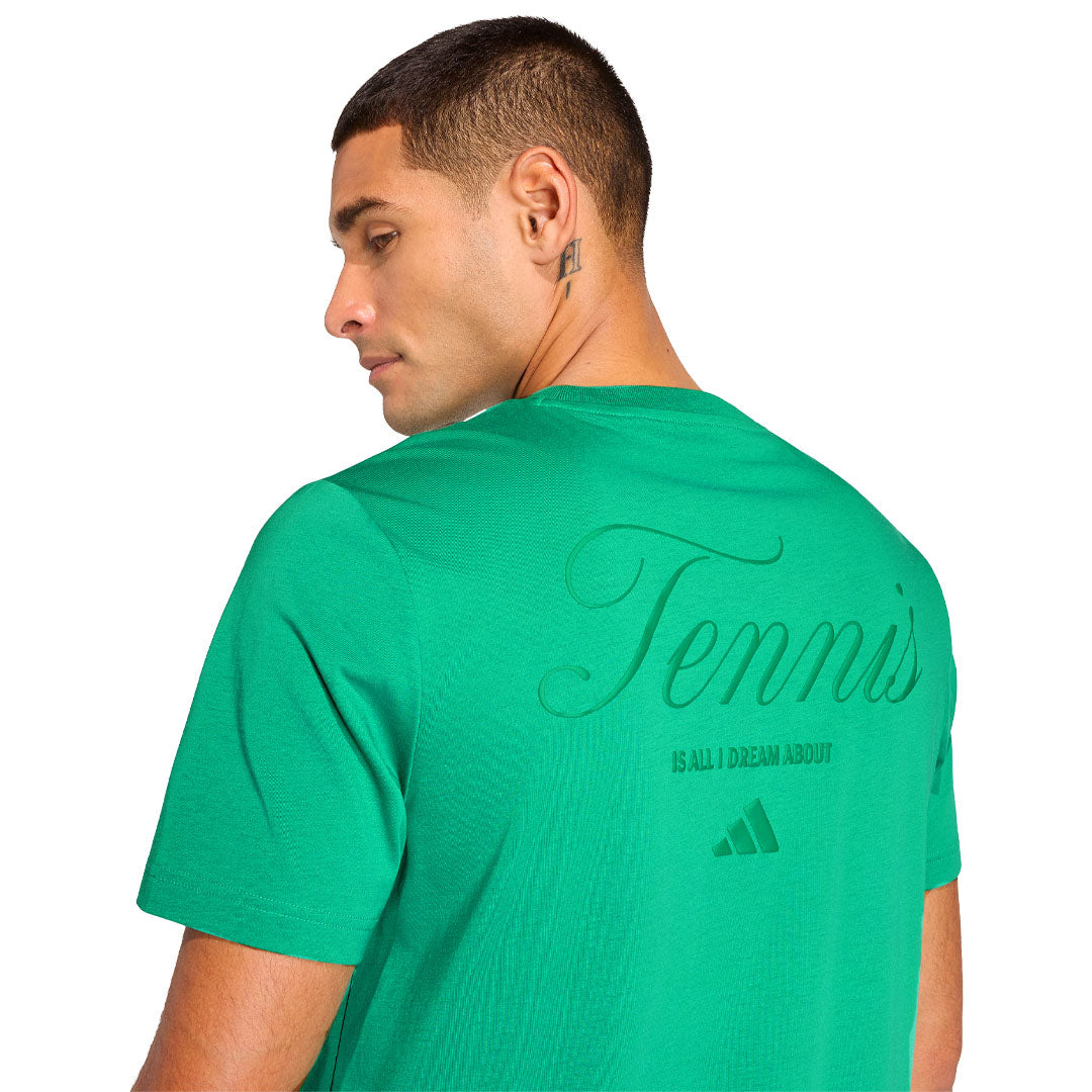 adidas Men's Graphic Tennis Tee - Court Green