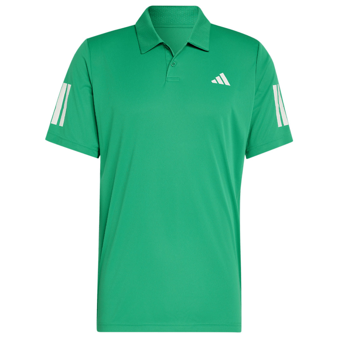 adidas Men's Club 3 Stripe Polo - Semi Court Green