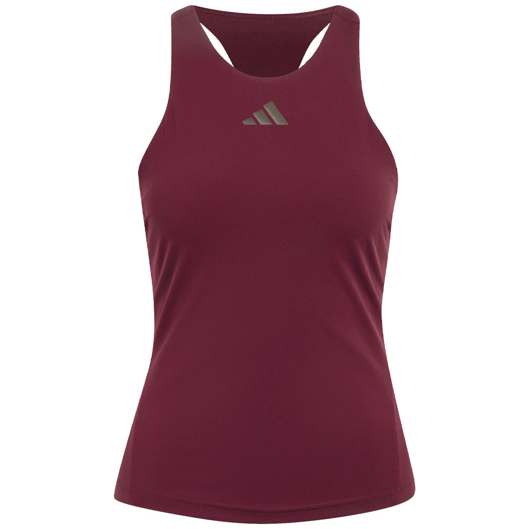 adidas Women's Silver L Y-Tank - Maroon