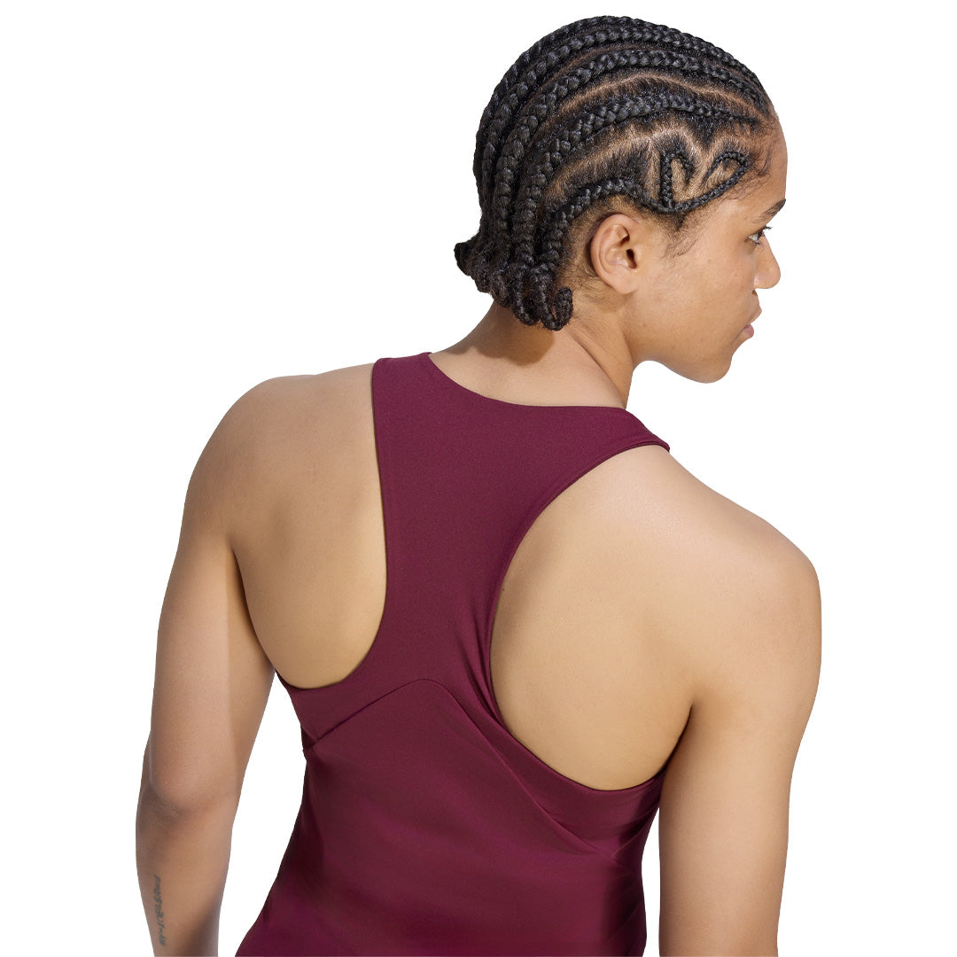 adidas Women's Silver L Y-Tank - Maroon