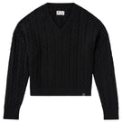 Fila Women's Baseline Chunky V-Neck Sweater - Black