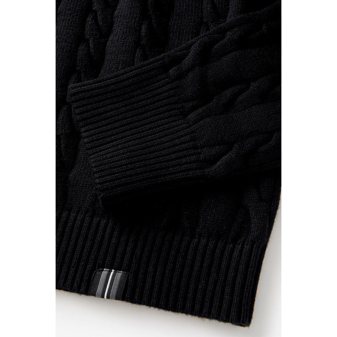 Fila Women's Baseline Chunky V-Neck Sweater - Black