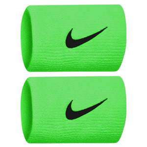 Nike Swoosh Premier Doublewide Wristbands 2 Pack - Mean Green