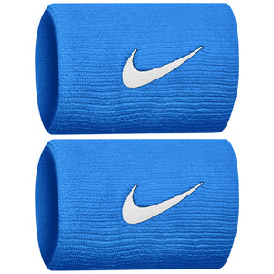 Nike Swoosh Premier Doublewide Wristbands 2 Pack - Light Photo Blue