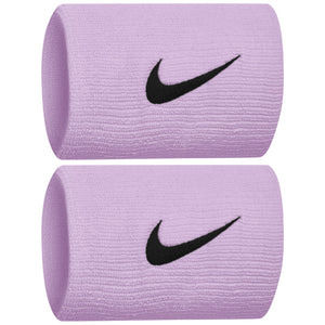 Nike Swoosh Premier Doublewide Wristbands 2 Pack - Violet Mist