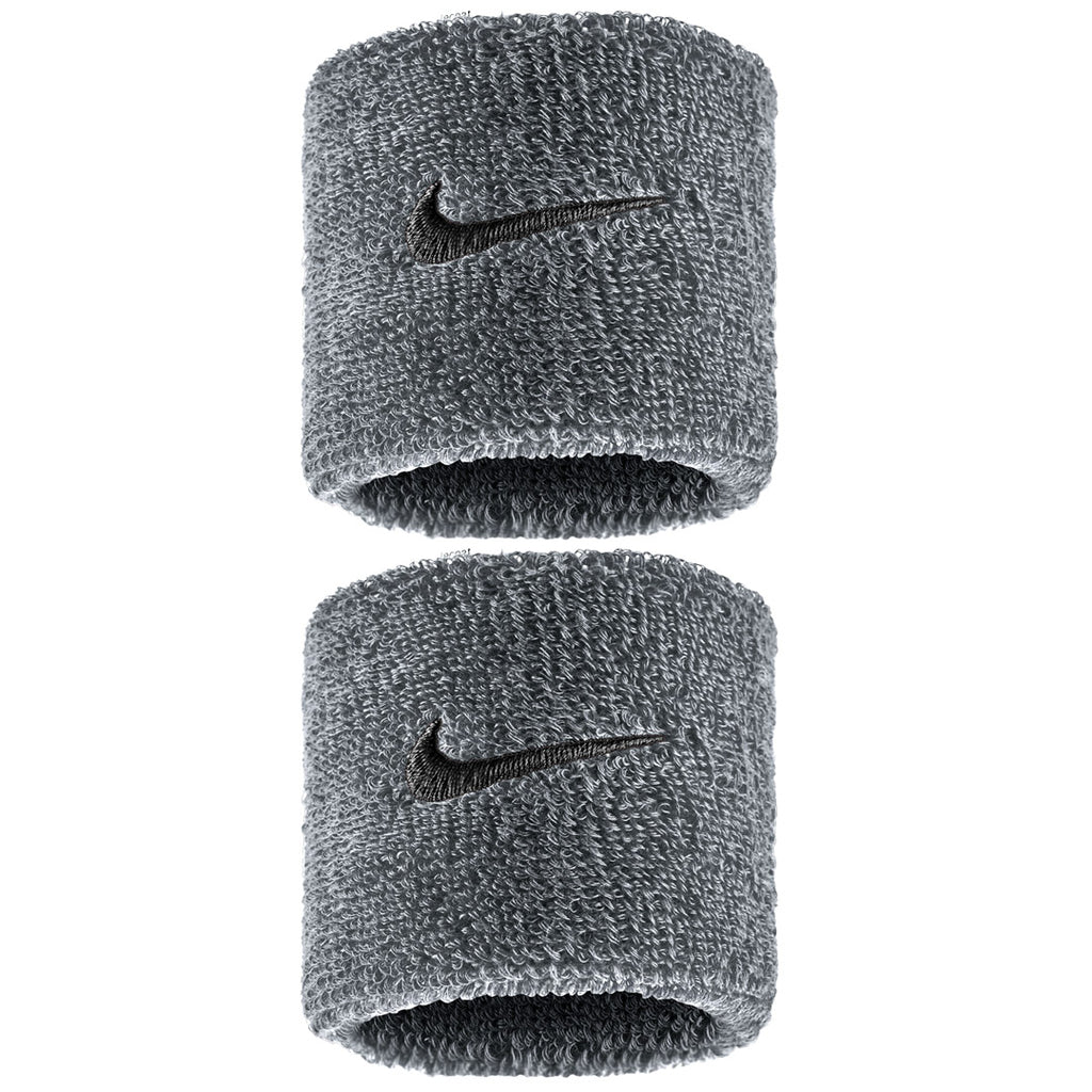 Nike Swoosh Classic Wristbands 2 Pack - Cool Grey/Black
