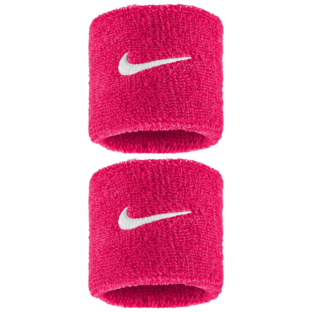 Nike Swoosh Classic Wristband 2 Pack - Vivid Pink/White