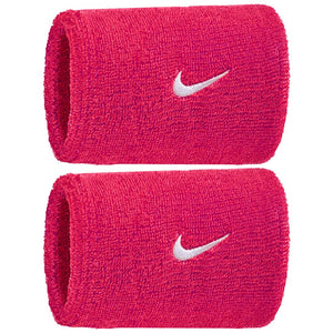 Nike Double Wide Classic Swoosh Wristband 2 Pack - Vivid Pink