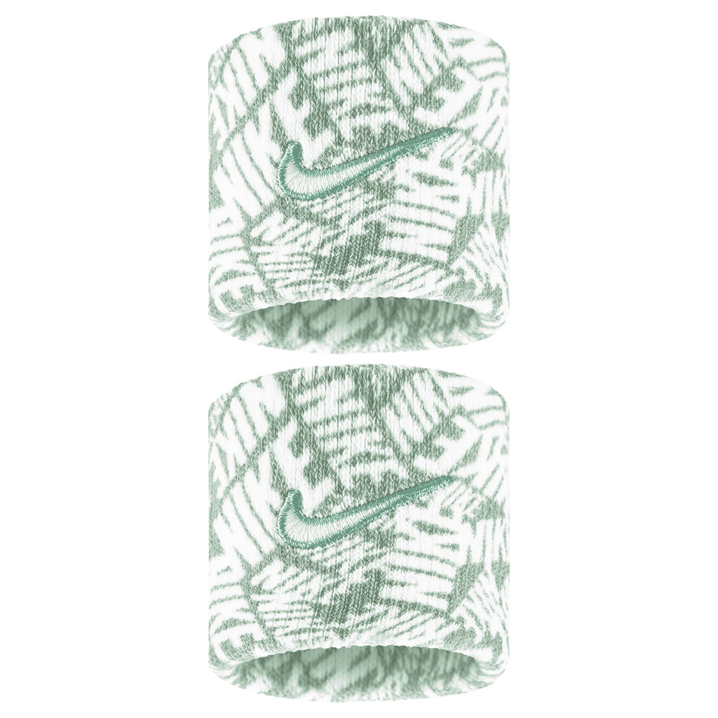 Nike Swoosh Printed Wristband 2 Pack - Cannon/White