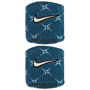 Nike Swoosh Printed Wristband 2 Pack - Court Blue/Sail