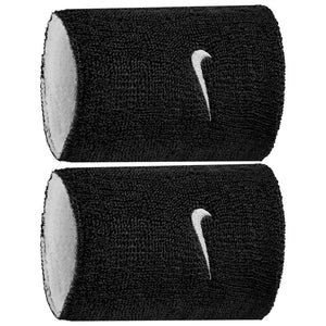 Nike Swoosh Double Wide Reversible Wristband 2 Pack - Black/White