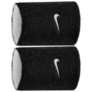 Nike Swoosh Double Wide Reversible Wristband 2 Pack - Black/White