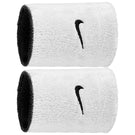 Nike Swoosh Double Wide Reversible Wristband 2 Pack - Black/White