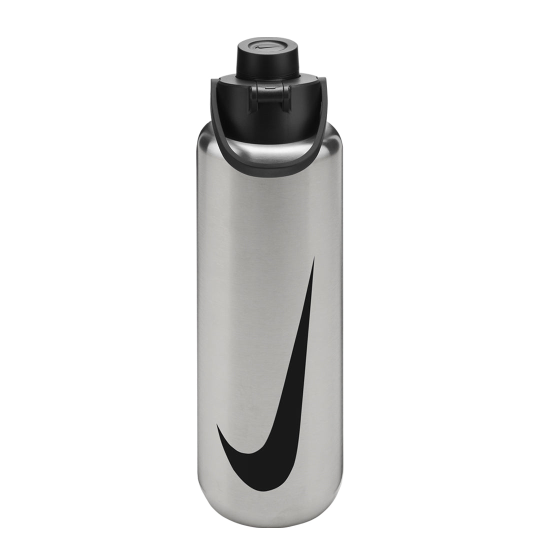 Nike Recharge Chug Stainless Steel Bottle 24oz - Brushed Stainless Steel/Black