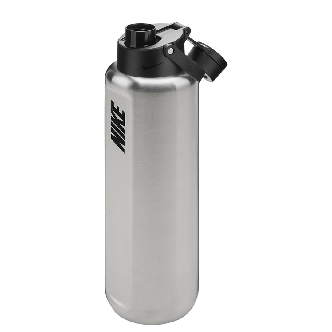 Nike Recharge Chug Stainless Steel Bottle 24oz - Brushed Stainless Steel/Black