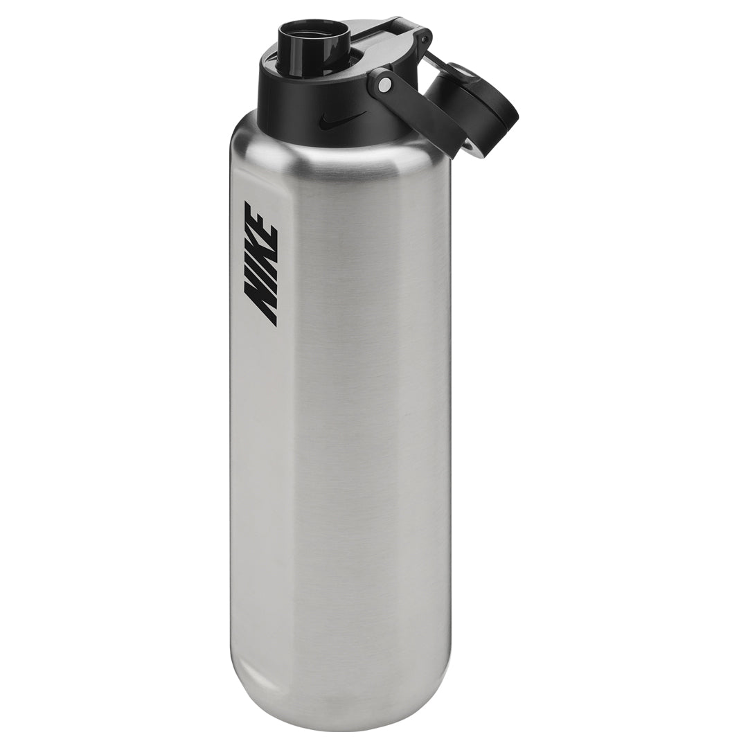 Nike Recharge Chug Stainless Steel Bottle 32oz - Brushed Stainless Steel/Black