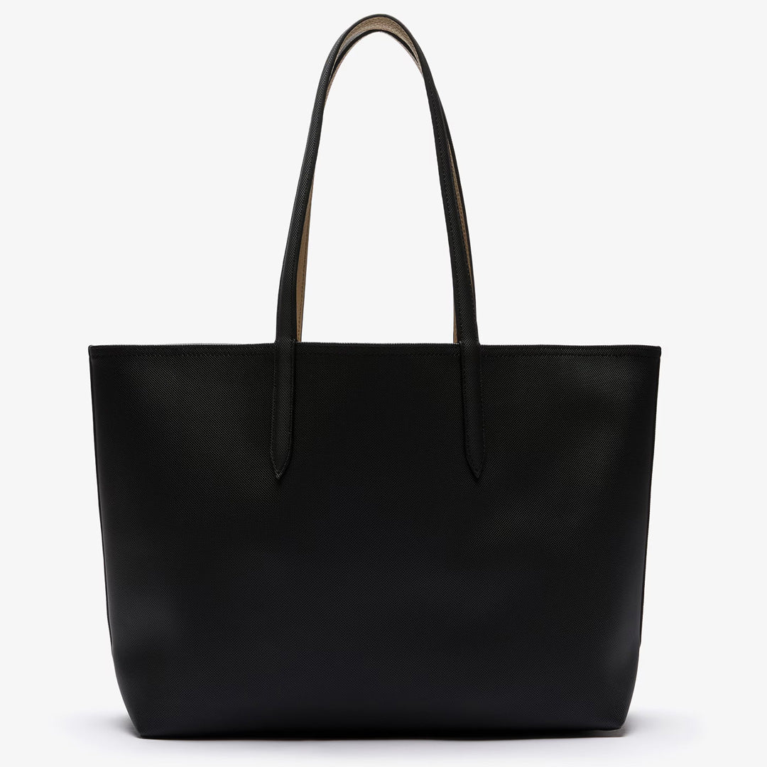 Lacoste Reversible Tote Bag With Pouch - Noir Krema