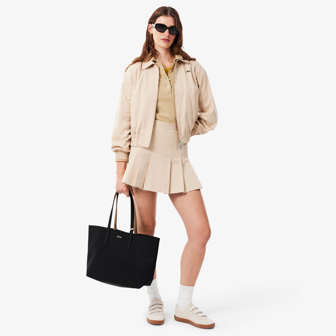 Lacoste Reversible Tote Bag With Pouch - Noir Krema