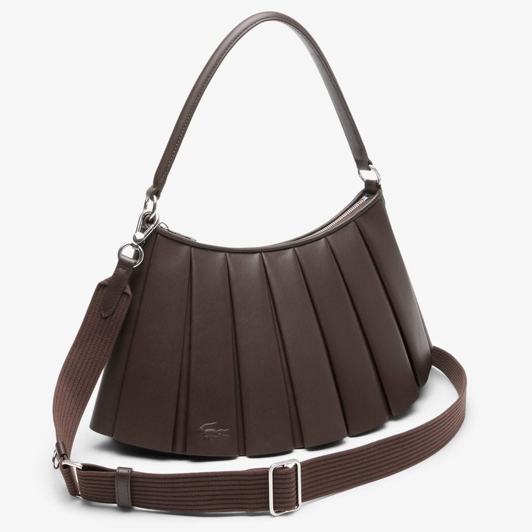 Lacoste Lenglen Leather Purse - Small - Coffee Bean