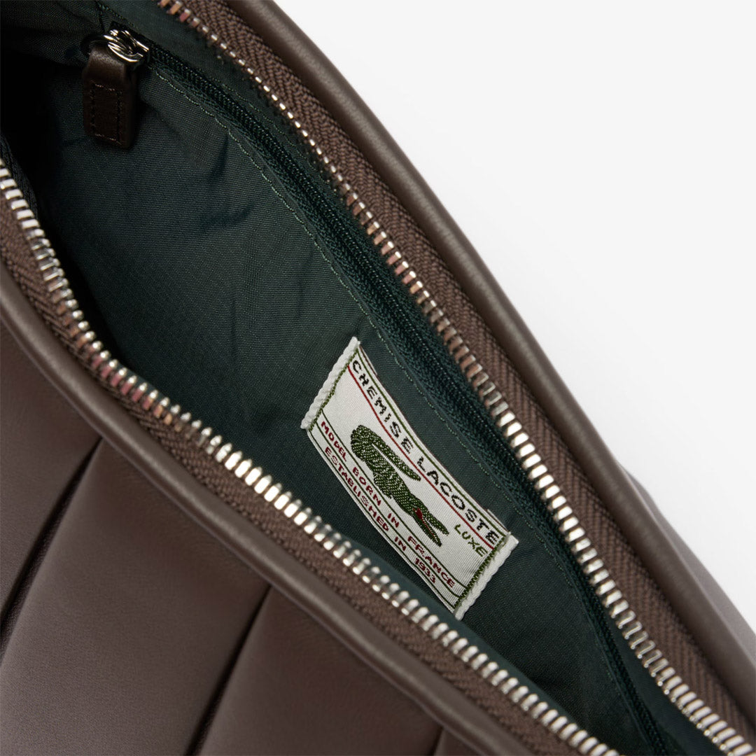 Lacoste Lenglen Leather Purse - Small - Coffee Bean