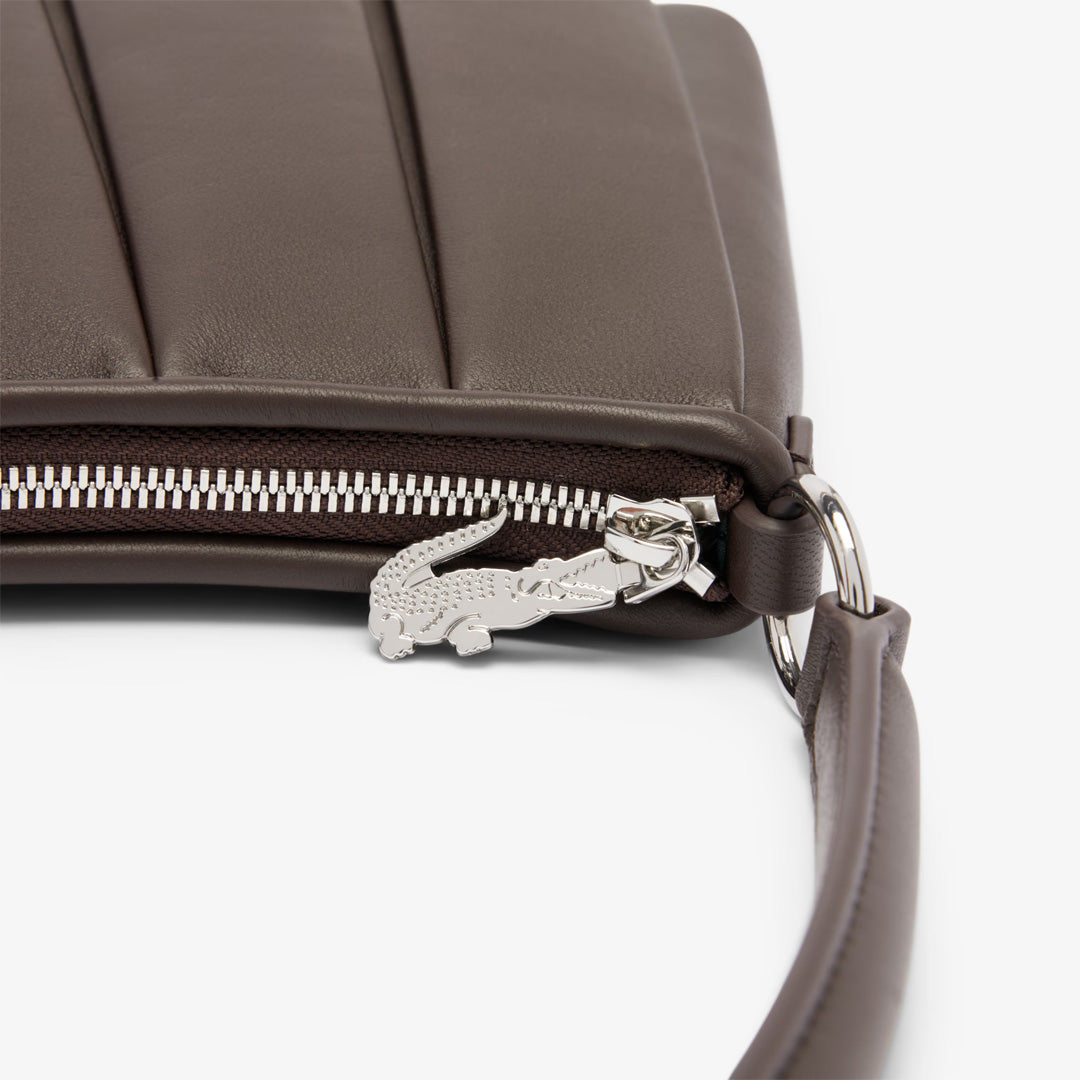 Lacoste Lenglen Leather Purse - Small - Coffee Bean