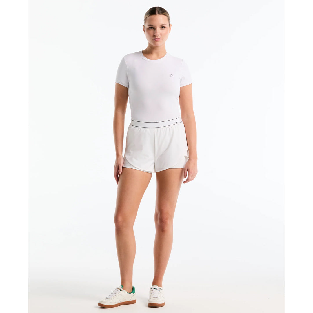 Penguin Women's Liner Tennis 3" Short - Brilliant White