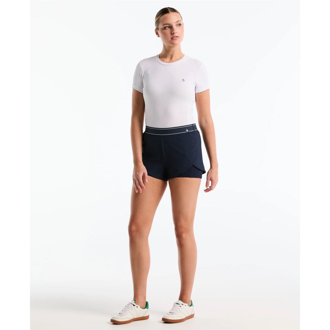 Penguin Women's Liner Tennis 3" Short - Black Iris