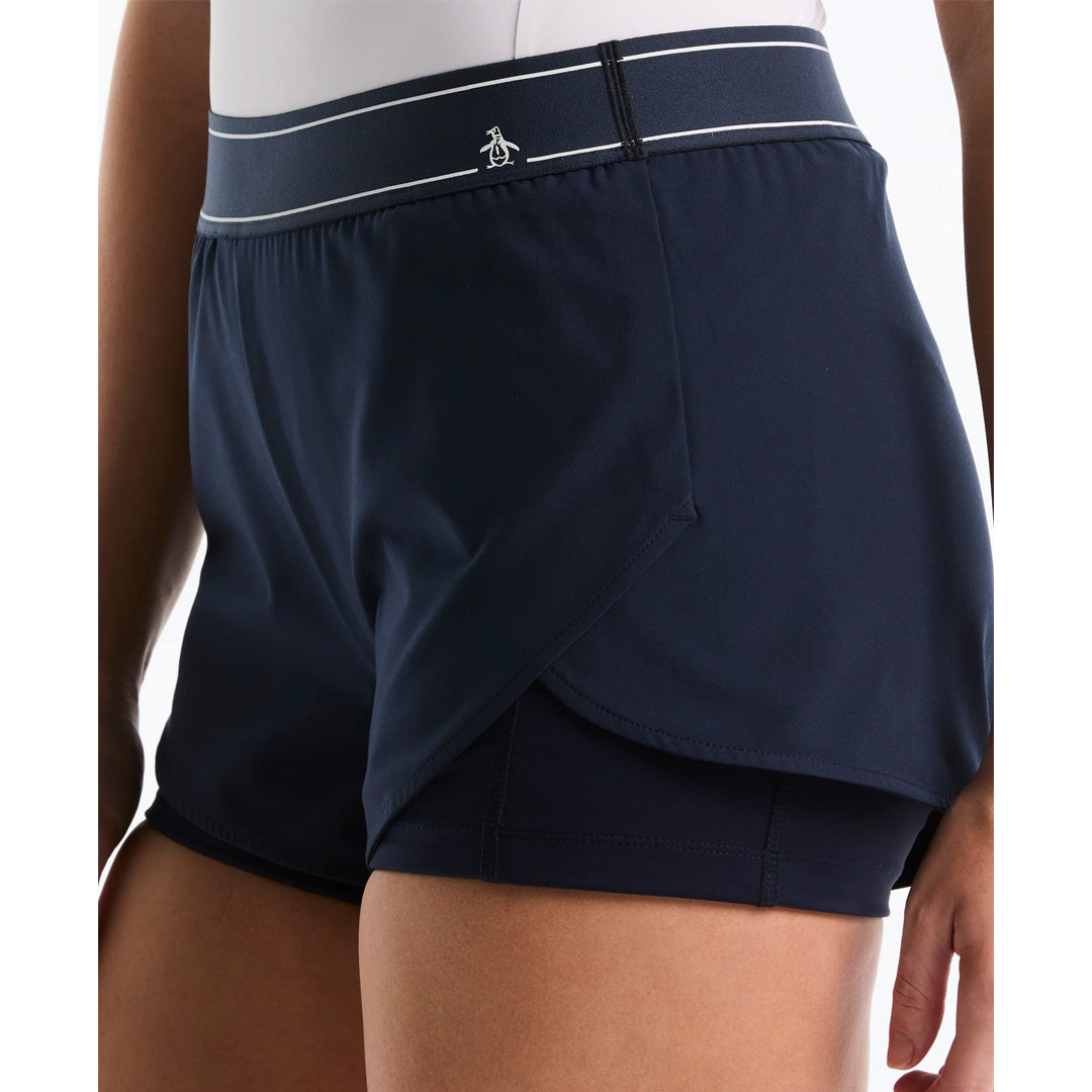 Penguin Women's Liner Tennis 3" Short - Black Iris