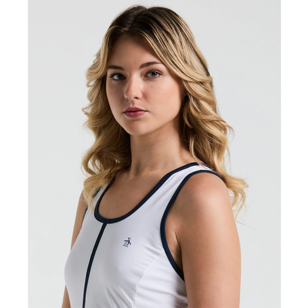 Penguin Women's Essentials Sleeveless Tennis Dress - Bright White