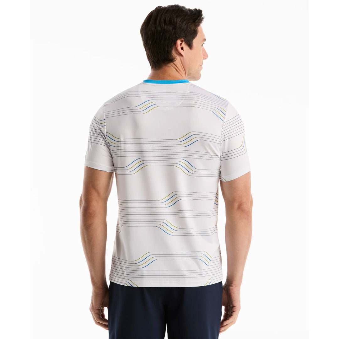 Penguin Men's Linear Block Crew Tee - Bright White