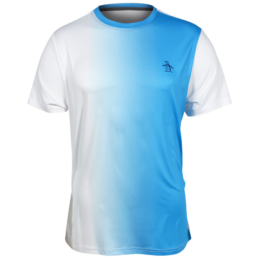 Penguin Men's Vertical Ombre Crew Tee - Malibu Blue