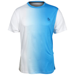 Penguin Men's Vertical Ombre Crew Tee - Malibu Blue