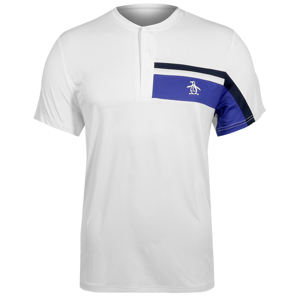 Penguin Men's Performance Henley Tee - Bright White