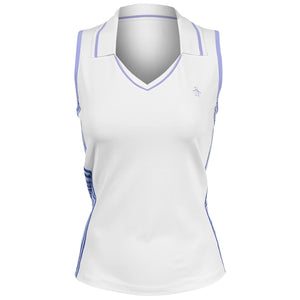 Penguin Women's Sleeveless Racer Polo - Bright White