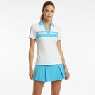 Penguin Women's Colour Block Polo - Bright White
