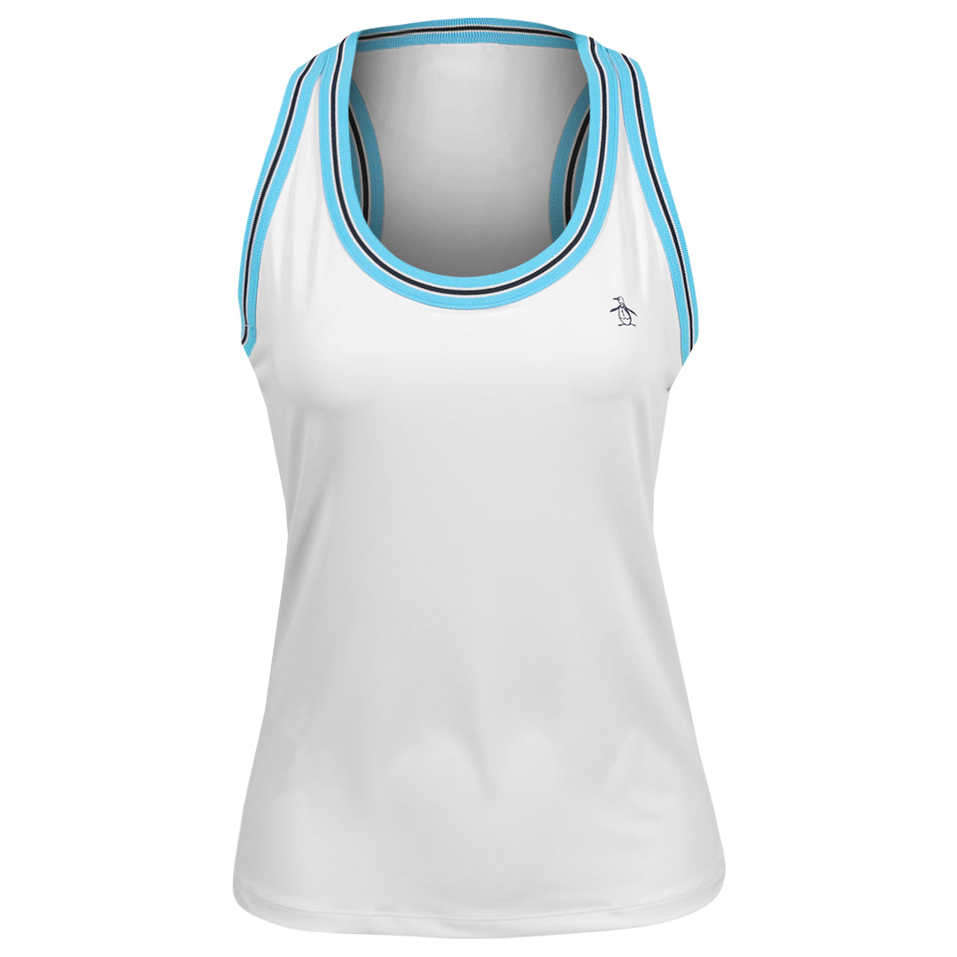 White Racerback Penguin Women's Contrast Rib Racerback Tank - Bright White – Merchant ...